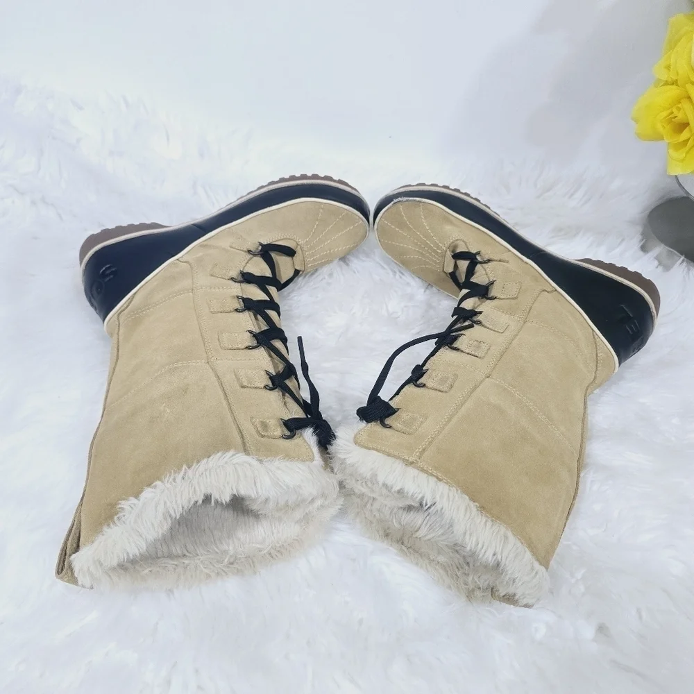 Sorel Women's TIVOLI II US10 Chestnut Suede Lined Faux Fur Winter Snow B…